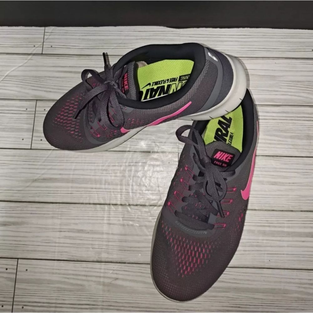 Nike Free RN Womens Size 8 Gray Athletic Running Shoes Sneakers 831509-006 - Picture 2 of 10
